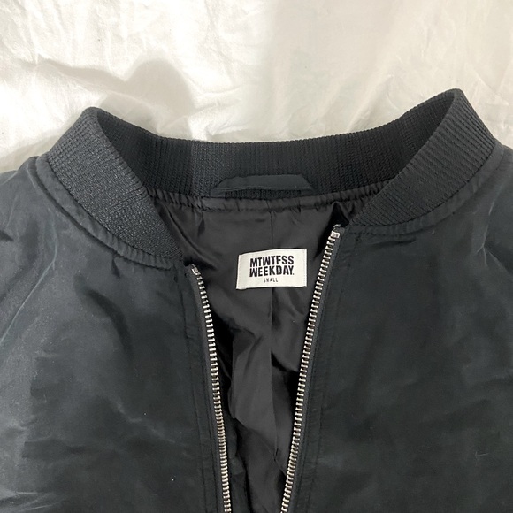 Black Bomber Jacket || Size Small - Picture 2 of 4